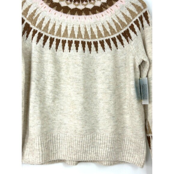 Cece Womens Glamour Melody Antique Beige Mock Neck Sweater Small New With Tag R2 - Picture 9 of 13